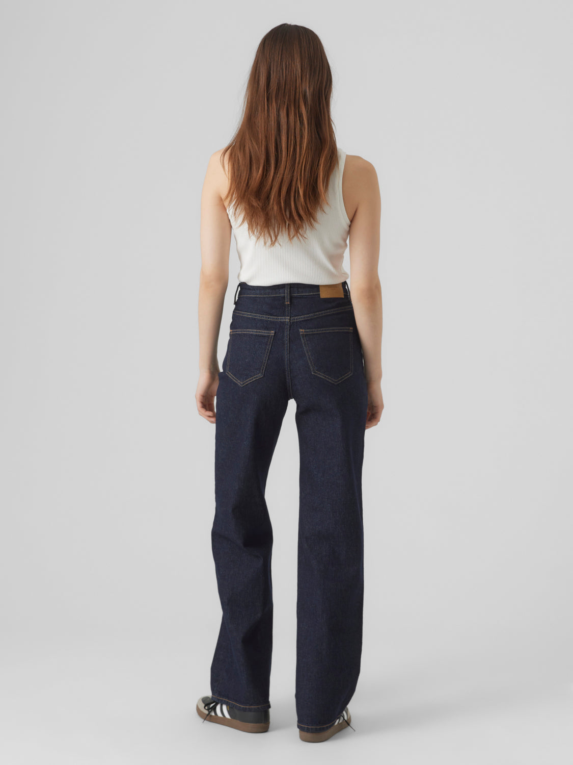 VMTESSA HR WIDE Jeans - Dark Blue Denim